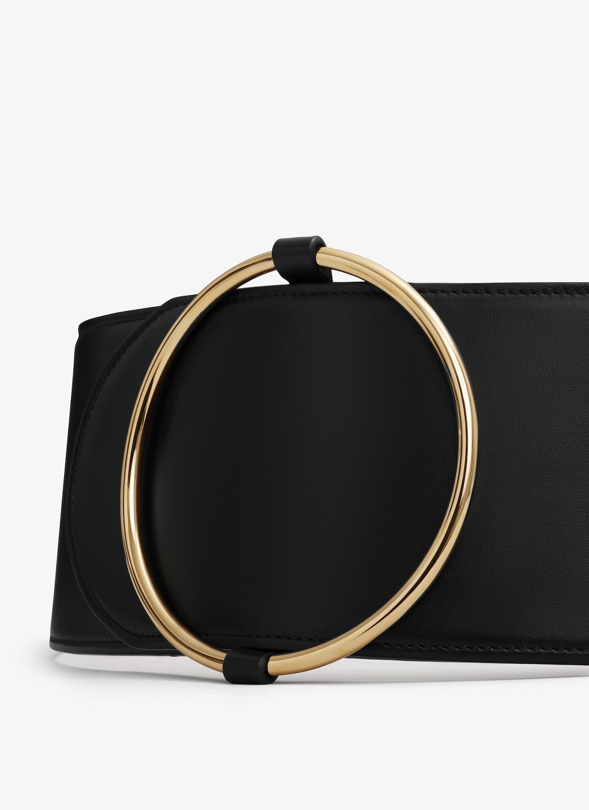 RING BELT IN CALFSKIN ALAÏA BLACK RING BELT IN CALFSKIN